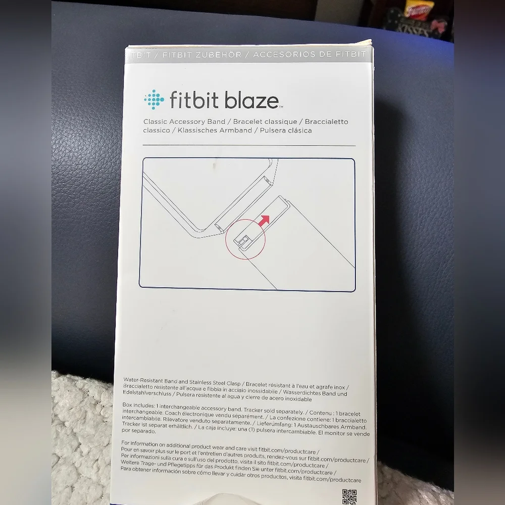 Fitbit Blaze Replacement Band In The Color Blue. Size Large. New.